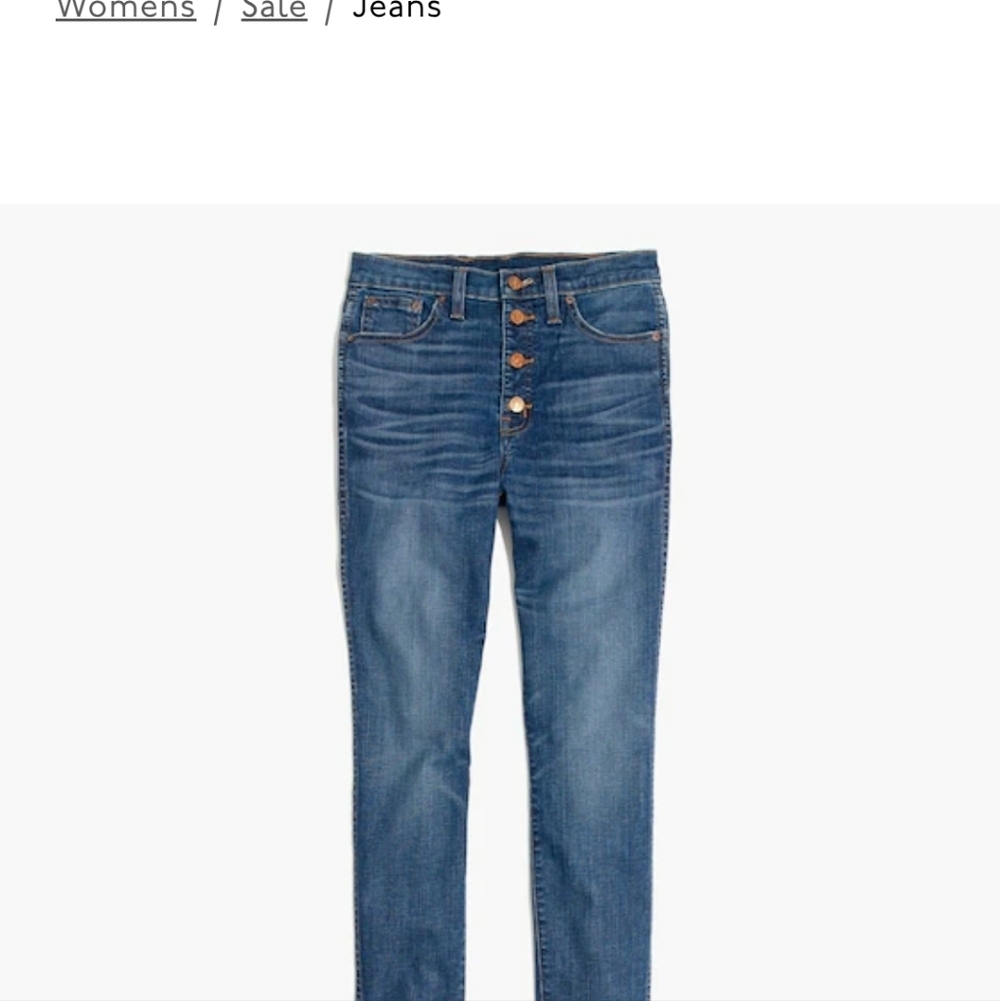 Madewell 10” High-Rise Skinny Jeans Button Fly Size 26 EUC - Picture 5 of 10